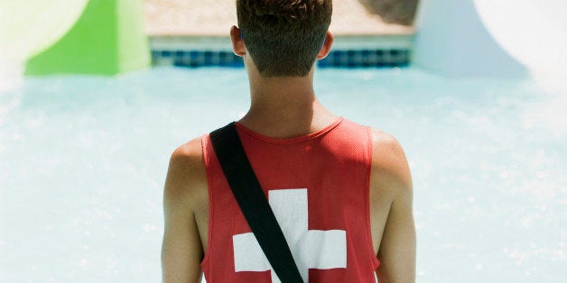 lifeguard at a water park