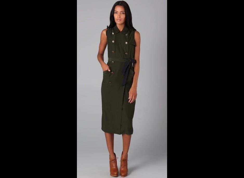 Gryphon Trench Dress, $173