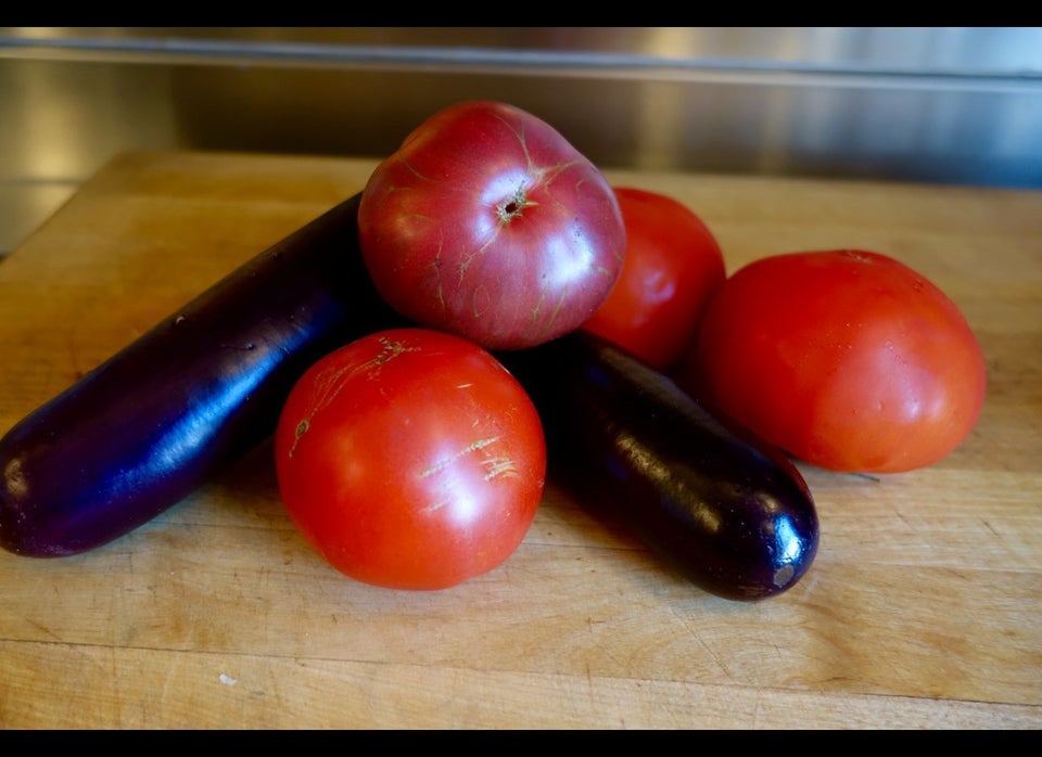 Market produce like this leads to pasta alla Norma