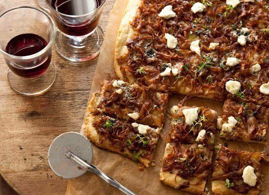 Caramelized Onion And Cheese Squares 