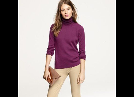 Tall And Narrow: DO opt for a slim-fitting turtleneck that shows off your shape 