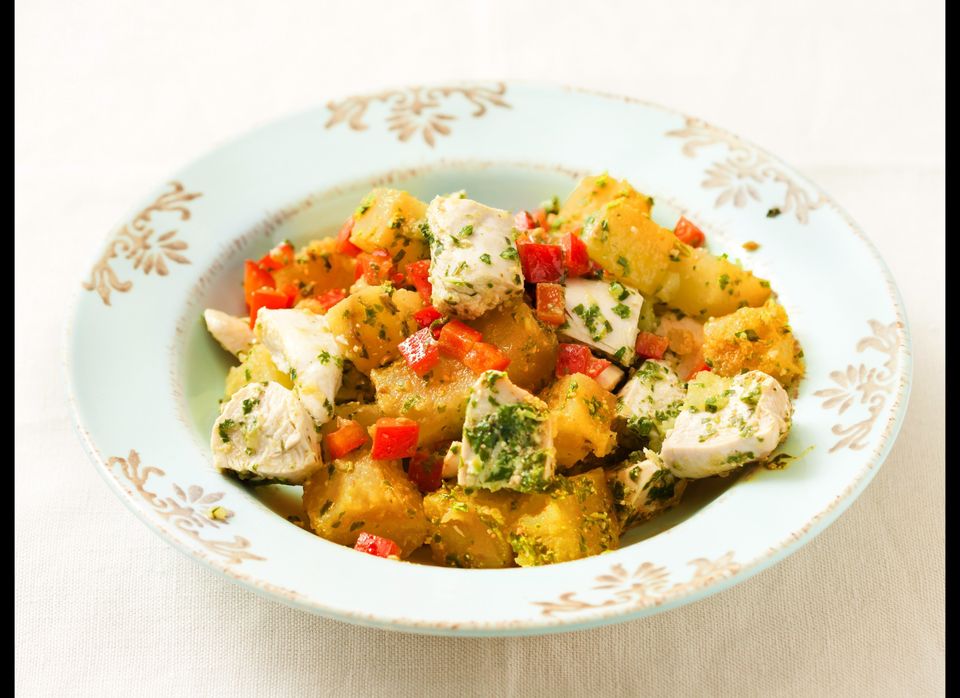 Chicken And Sweet Potato Salad With Pesto Vinaigrette