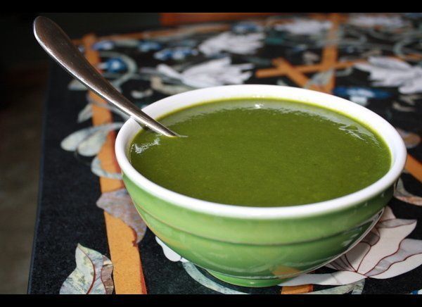 Green Goddess Soup With Zucchini, Chard And Cilantro 