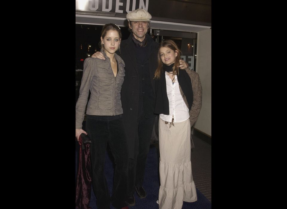 December 2002 with dad, Sir Bob Geldof, & sister Pixie