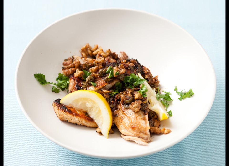 Chicken Cutlets With Walnut Caper Brown Butter