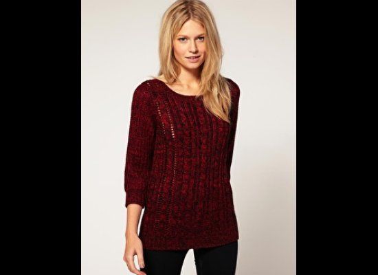 Oasis Chunky Cable Knit Sweater, $98