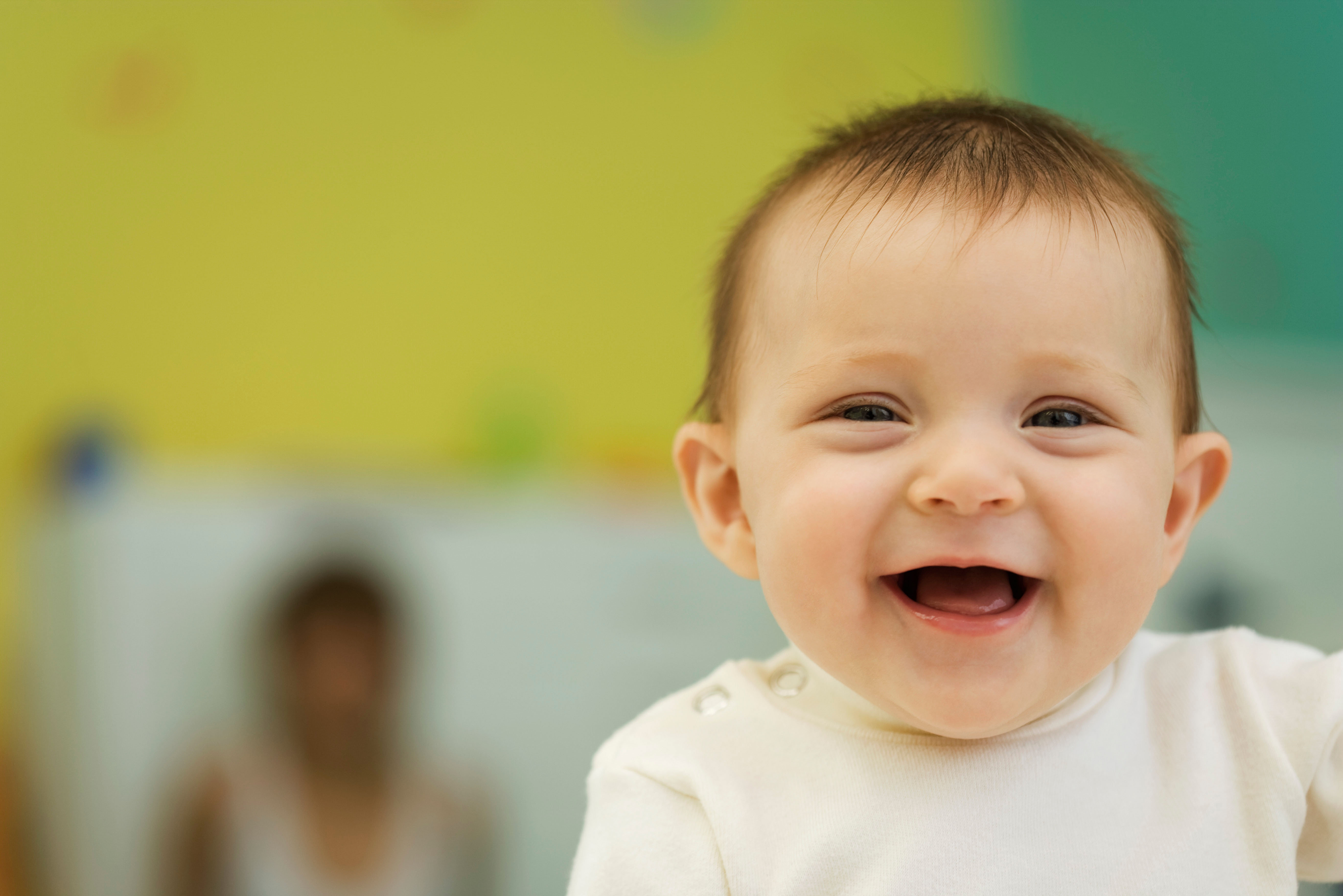 cute baby laughing