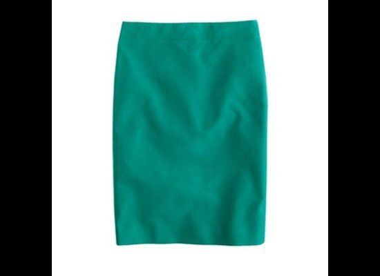J.Crew No. 2 Pencil Skirt in Warm Jade, $110