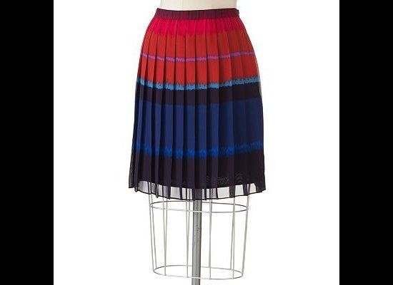 ELLE Tie-Dye Pleated Chiffon Skirt, $35