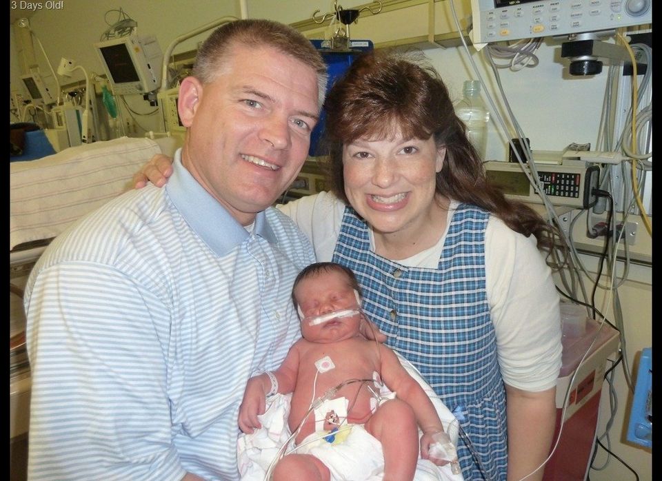 Gil and Kelly with Jeb, 3 days old