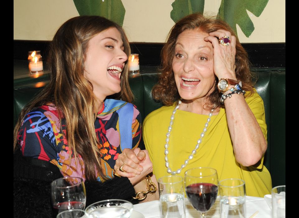 DVF Laughs It Up With Elisa Sednaoui At Indochine