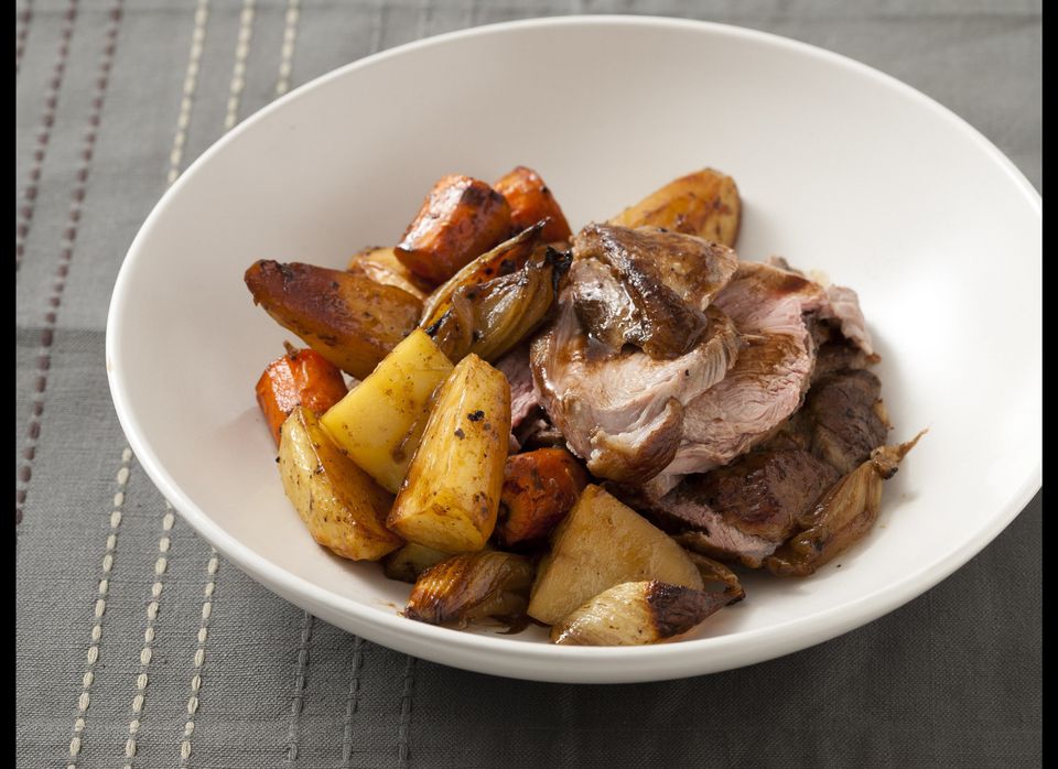 Roast Leg Of Lamb With Root Vegetables