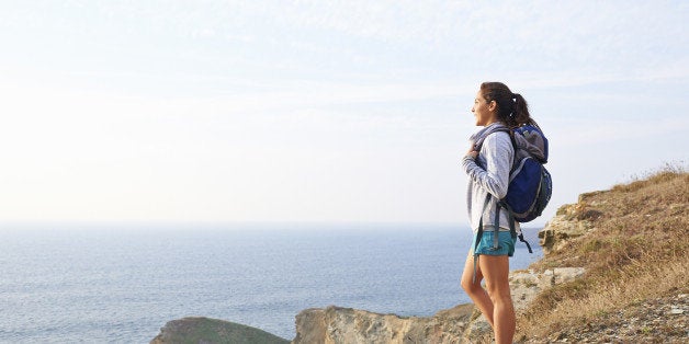 Looking out over the vast Atlantic Ocean.