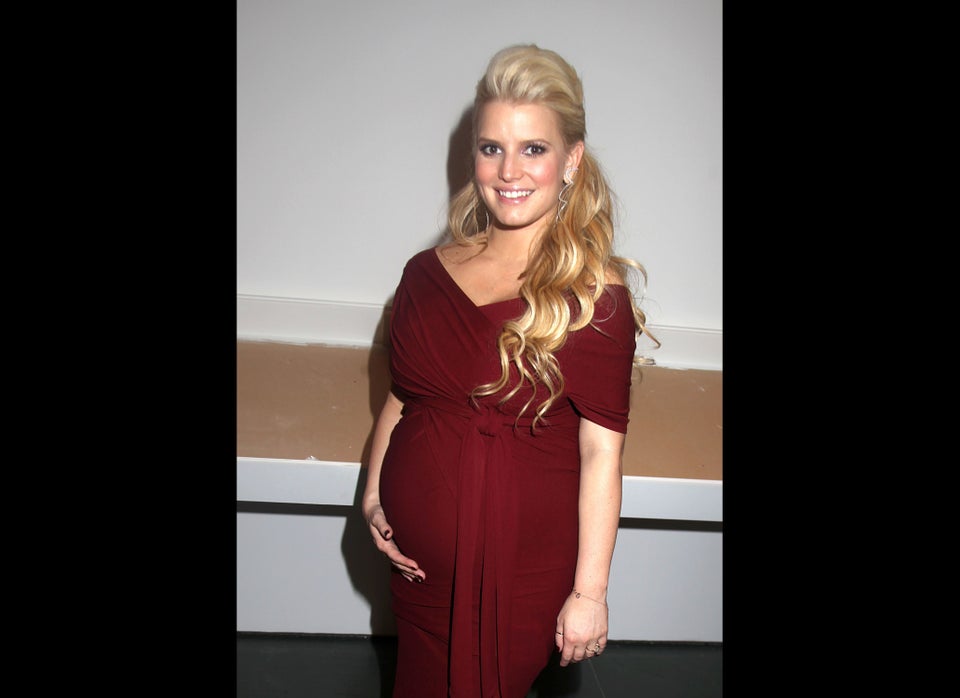 Jessica Simpson Baby Shower: Star Opts For Blue Snakeskin (PHOTOS)