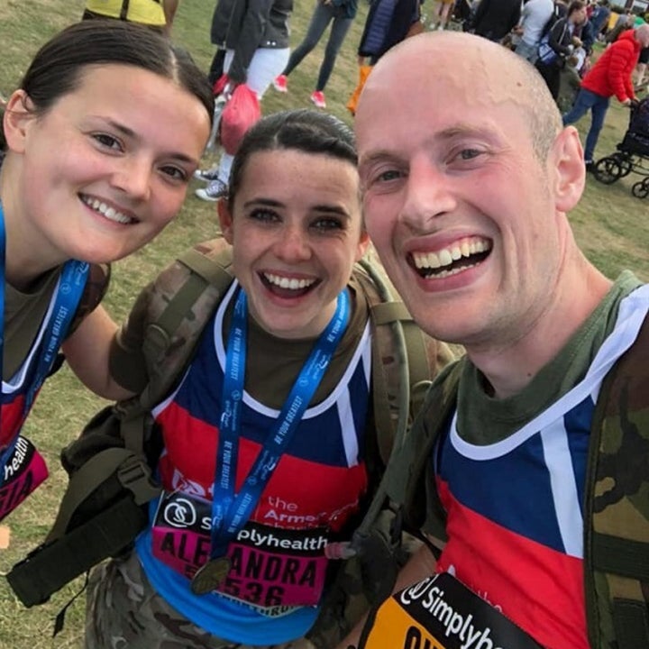 Dr Chris Johnson (pictured on the right) with fellow runners. 