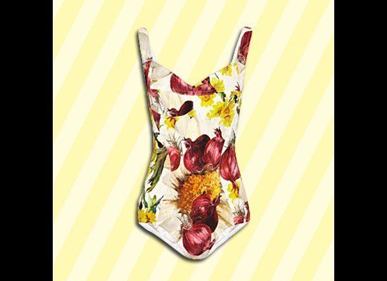 Dolce & Gabbana Onion And Floral Print Bodysuit, $1,275