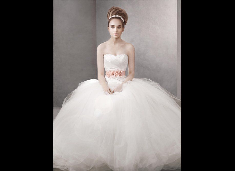 Ball Gown with Asymmetrically Draped Bodice