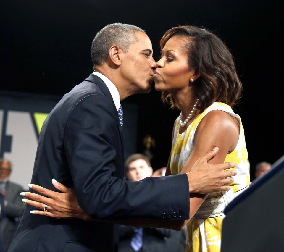 First Kiss Of Barack And Michelle Obama Commemorated With Strip