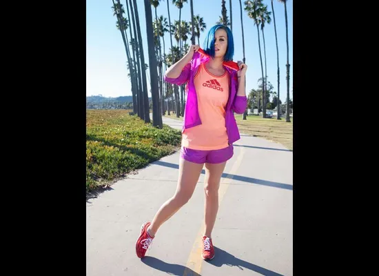Katy Perry Adidas Ads Star The Singer's Blue Hair (PHOTOS)
