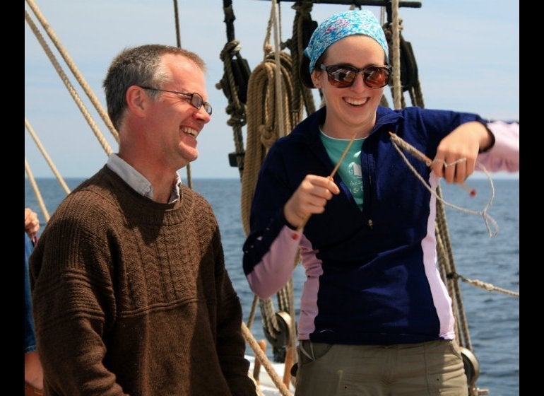 Bill Teaches Maggie to Knit