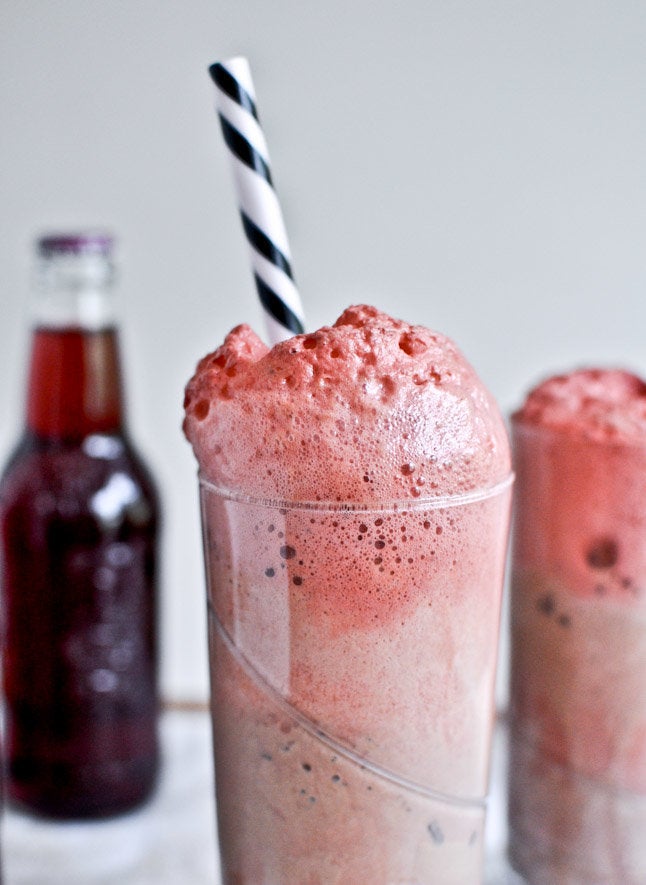 Dark Chocolate Bourbon Cherry Soda Float