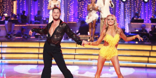 DANCING WITH THE STARS THE RESULTS SHOW - 'Episode 1607A' - 'Dancing with the Stars the Results Show' aired TUESDAY, APRIL 30 (9:00-10:01 p.m., ET), on ABC. (Photo by Adam Taylor/ABC via Getty Images) VAL CHMERKOVSKIY, WITNEY CARSON