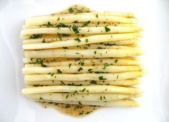White Asparagus With Brown-Butter Vinaigrette