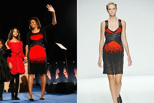 Michelle obama black dress best sale