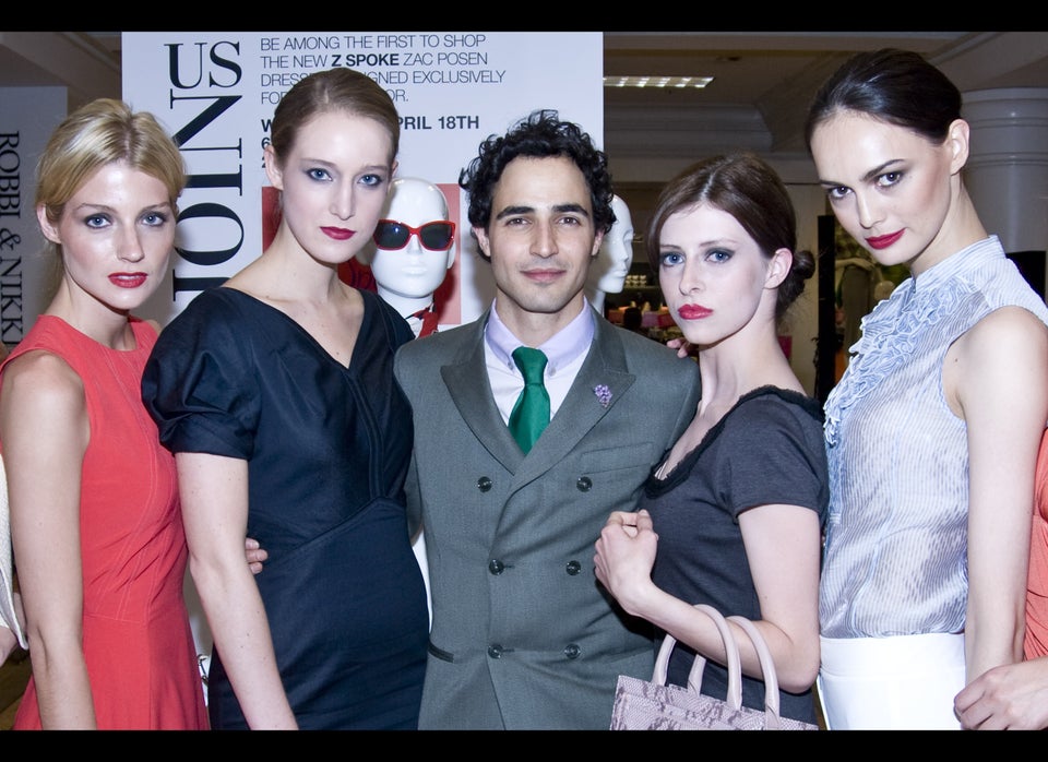 Zac Posen & his models 