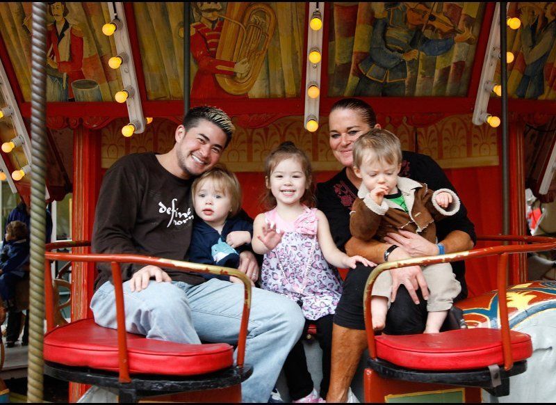 Thomas and Nancy Beatie and their three children