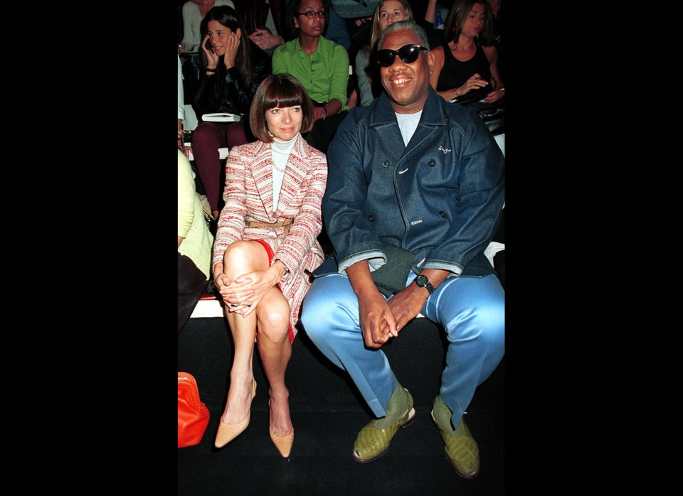 Anna Wintour & Andre Leon Talley at Donna Karan Spring 2001