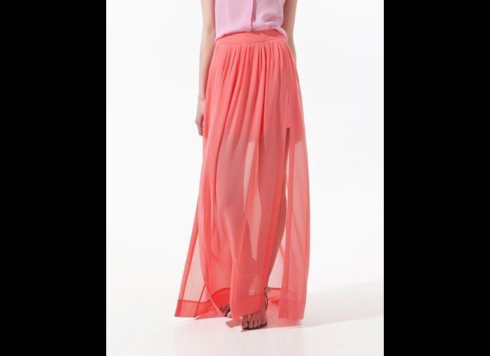 Zara Long Skirt With Slits, $80