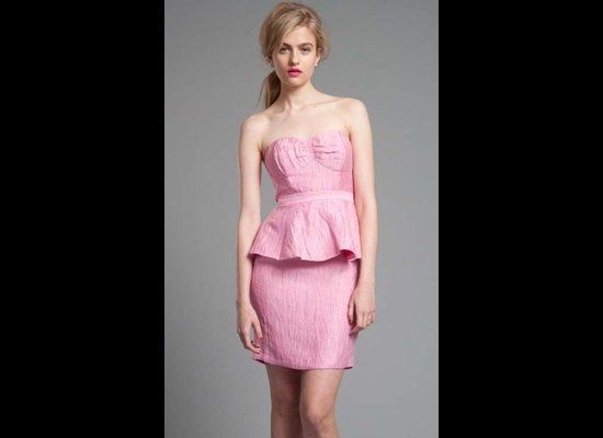 Tracy Reese Wild Rose Peplum Bustier Dress, $298