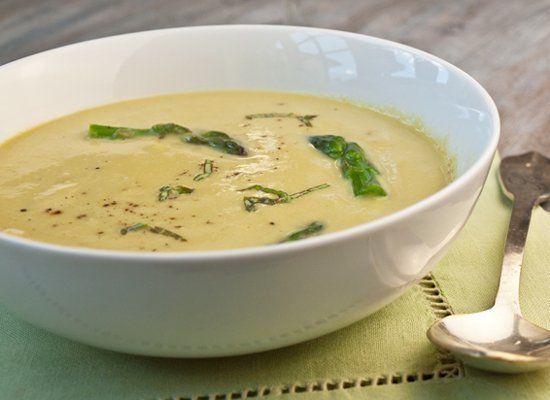 Asparagus Soup With Lemon And Parmesan