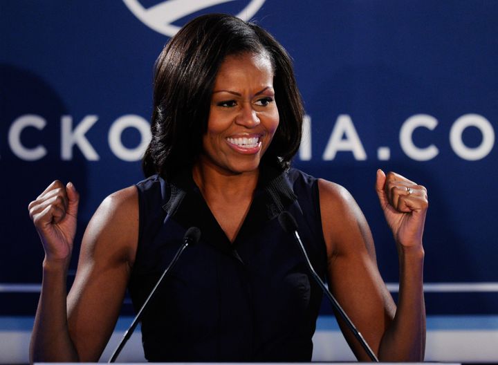 Michelle Obama Shows Off Toned Arms In Las Vegas Photos Huffpost