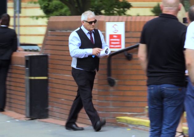 Charity fundraiser Gary Gardner arriving at Leicester Crown Court 