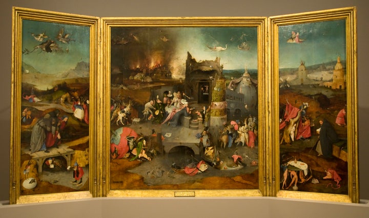 Hieronymus Bosch's "Triptych of Temptation of St. Anthony," original home of the demon bird. 