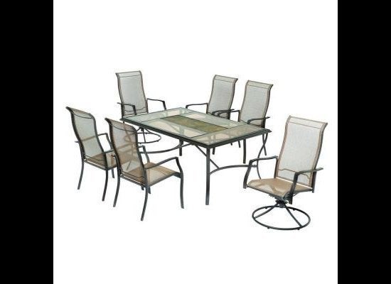 Hampton Bay Anselmo 7-Piece Steel Patio Dining Set, $399