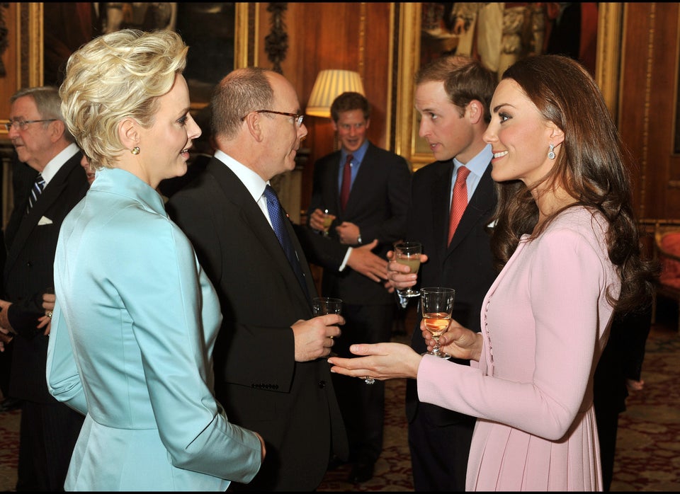 Catherine, Duchess of Cambridge, Prince William, Prince Albert II & Princess Charlene of Monaco