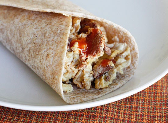 Omelet Tortilla Breakfast Wrap - Skinnytaste