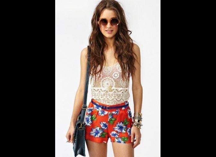 "Hana" Floral Shorts, $38