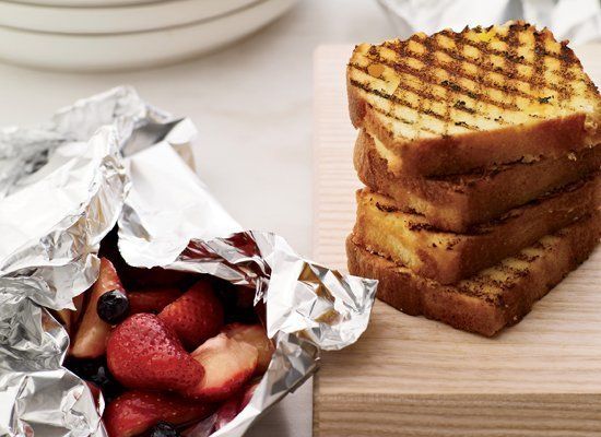 Mixed Berry Hobo Packs With Grilled Pound Cake