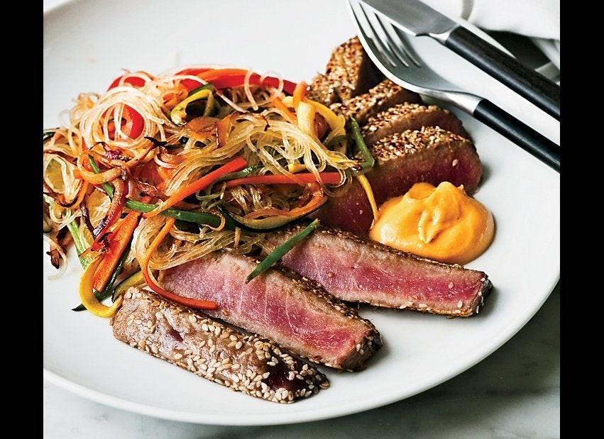 Sesame-Crusted Tuna With Ginger Cream