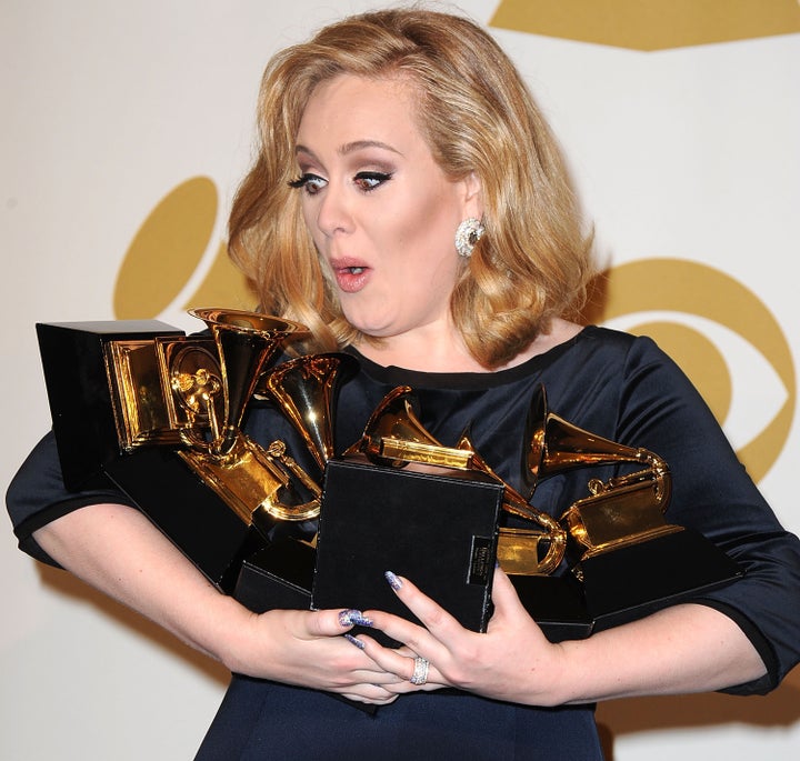 Adele Wore Four Pairs Of Spanx At Once To The Grammys!