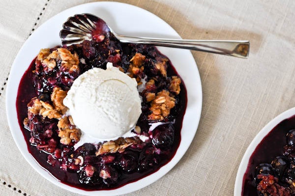 Balsamic Blueberry Crisp