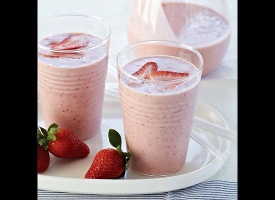 Strawberry, Banana And Almond Butter Smoothie