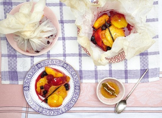 Baked Summer Fruit Bundles