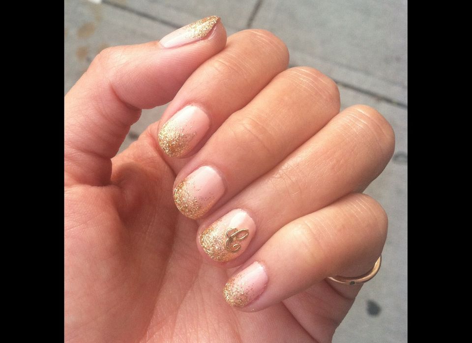 Signature Gold Glitter DIY Nail Art