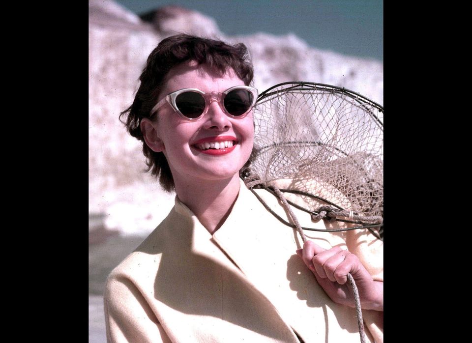 Half a century later Audrey Hepburn's cat-eye glasses put rivals in the  shade