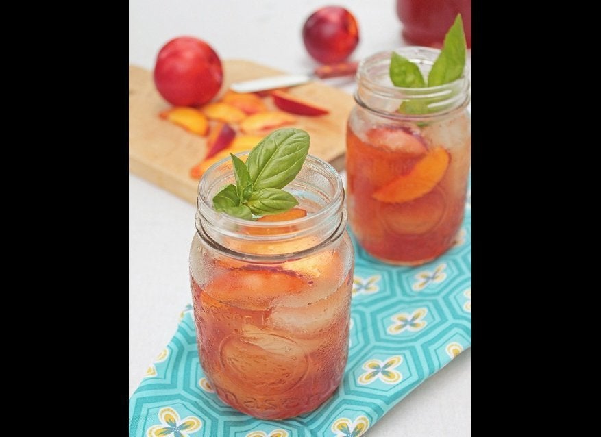 Nectarine Basil Iced Tea